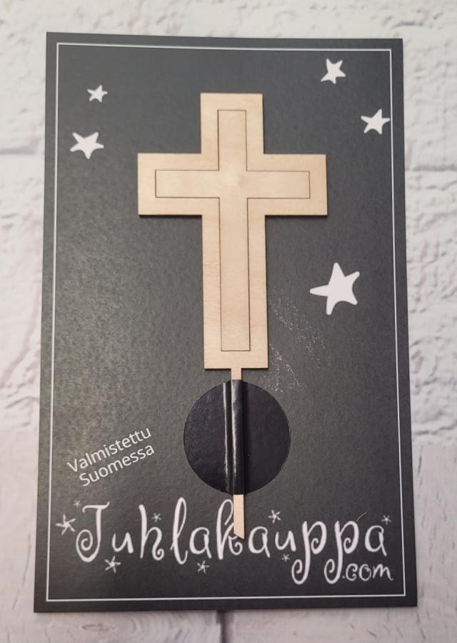 Kotimainen risti-kakkukoriste, koivu, 2 kpl