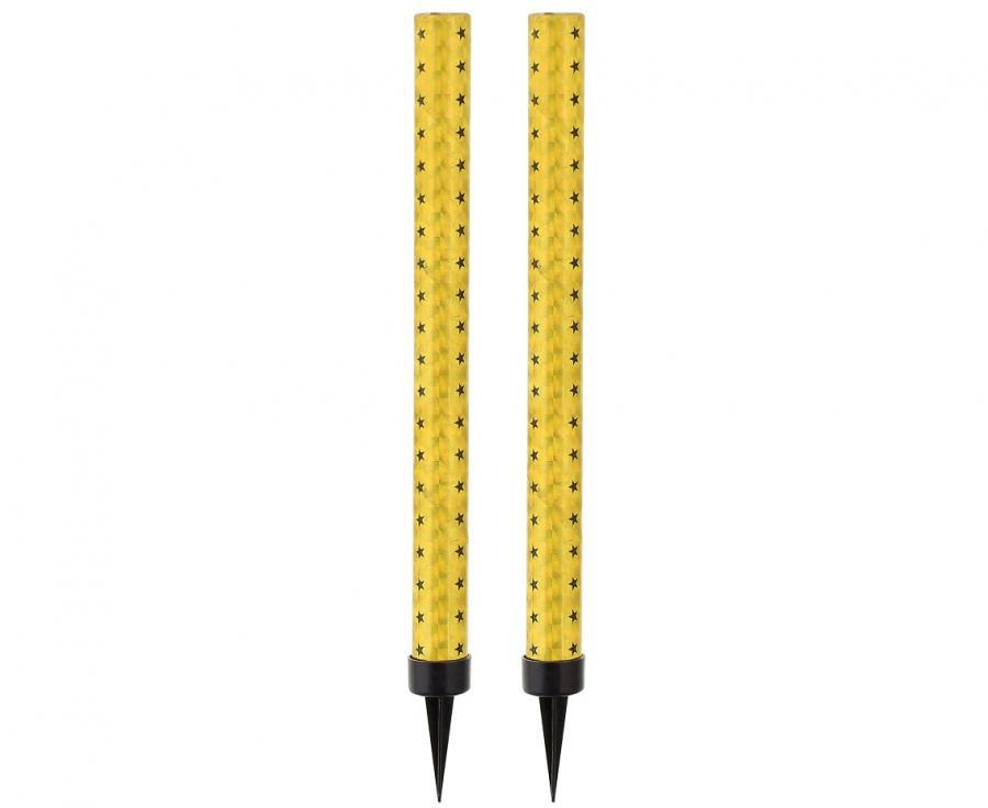 Suihkukynttilä, kulta tähdillä 18 cm 2 kpl