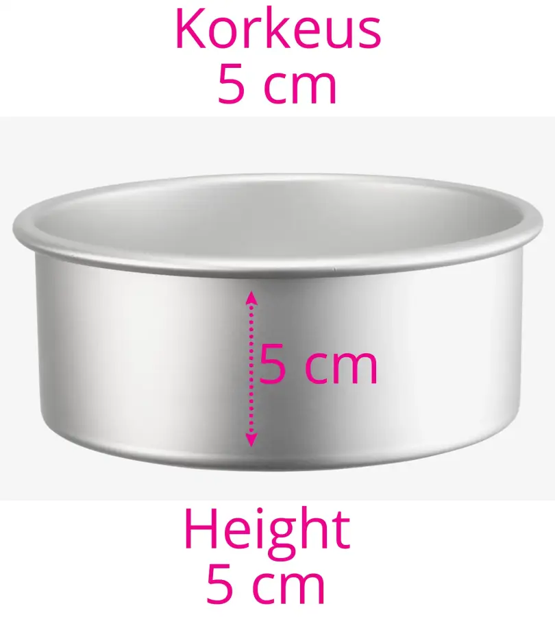 Alumiininen kakkuvuoka, korkeus 5 cm