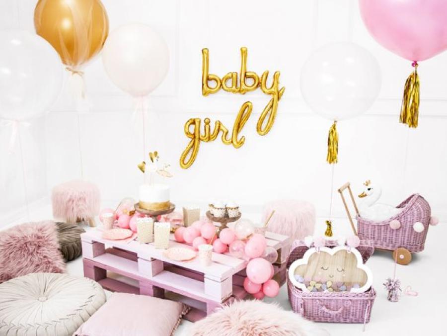 Kullanvärinen "Baby" ilmapallobanneri