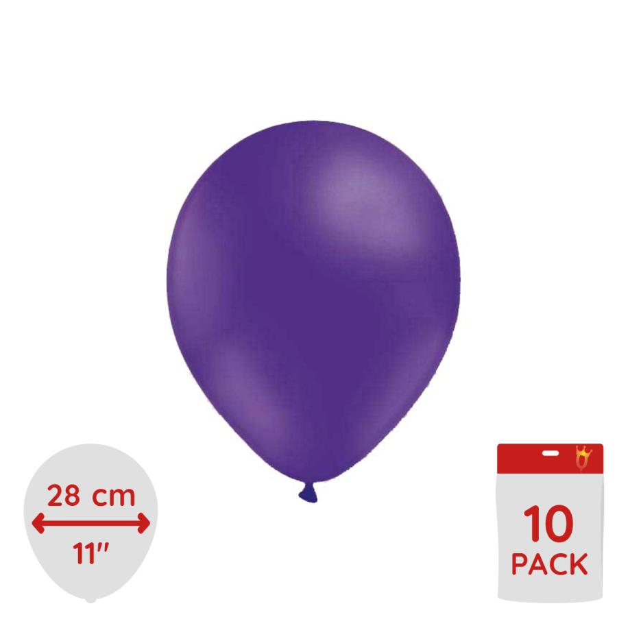 Ilmapallo tumma violetti 28 cm, 10 kpl