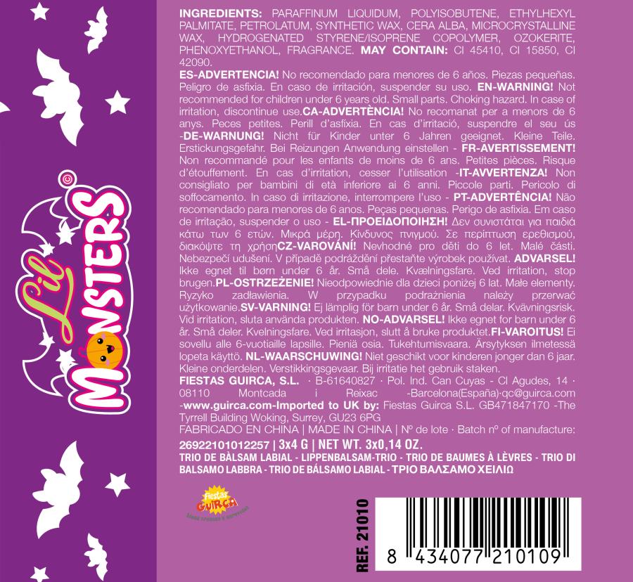 Lil Monsters -huulirasvatrio lapsille