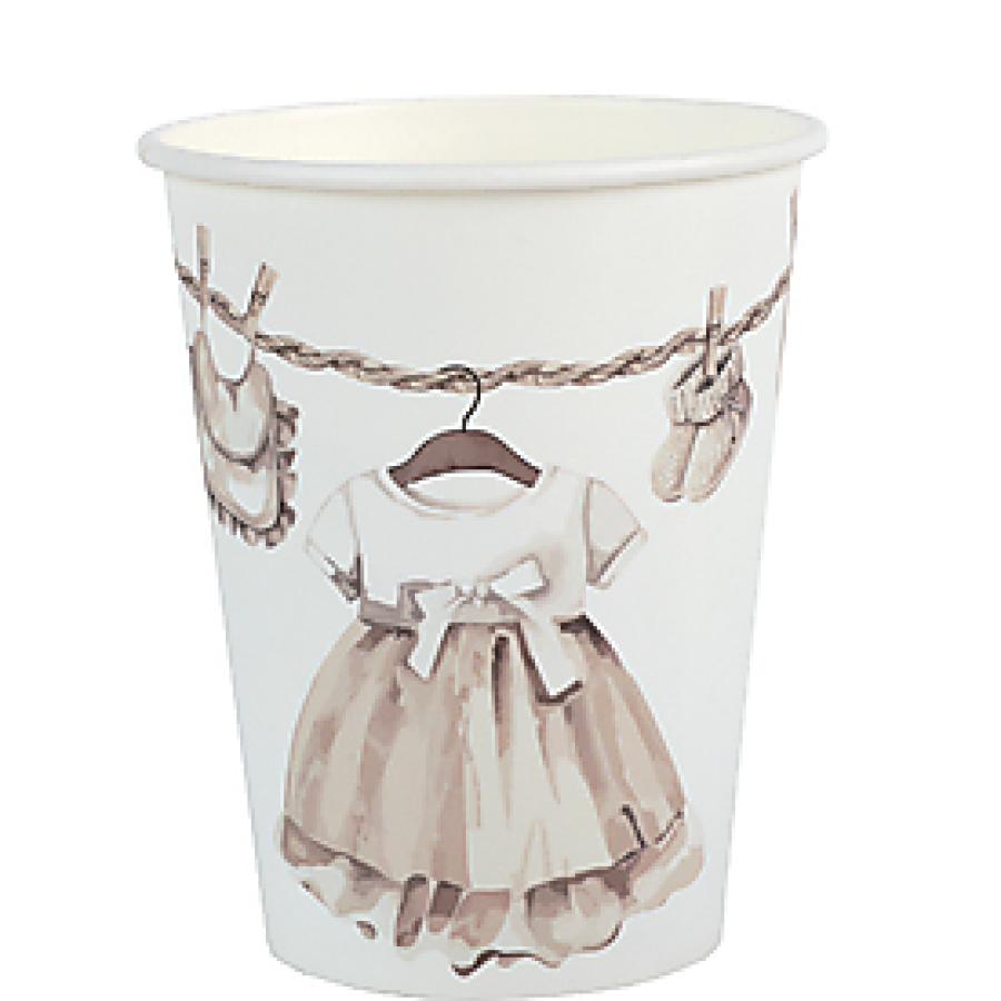 Pahvimuki Vauva,beige-ruskea 6 kpl