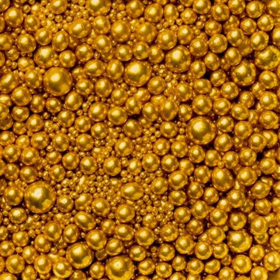 Metallinhohtoiset antiikkikultaiset sokerihelmet 3-10 mm, 75 g – Gluteeniton