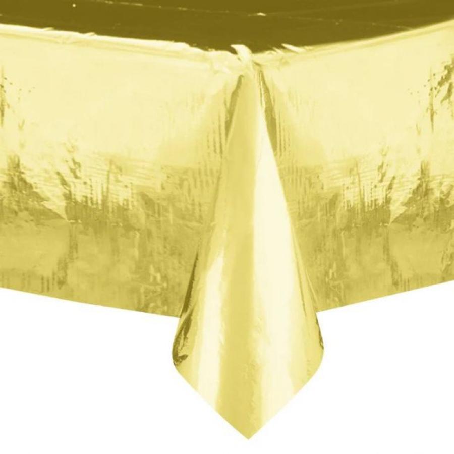 Muovinen metallinen pöytäliina 137 × 274 cm, kulta