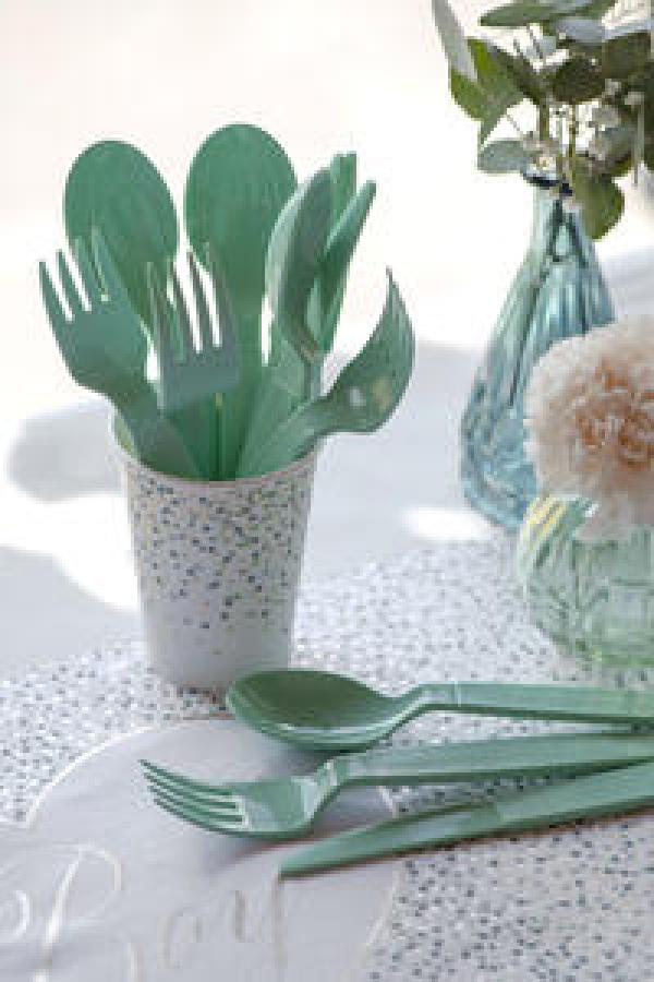 Muovihaarukka valkoinen 6 kpl