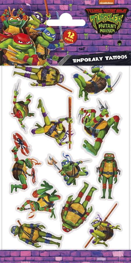 Ninja Turtles tatuoinnit 1 arkki, 12 tatuointia