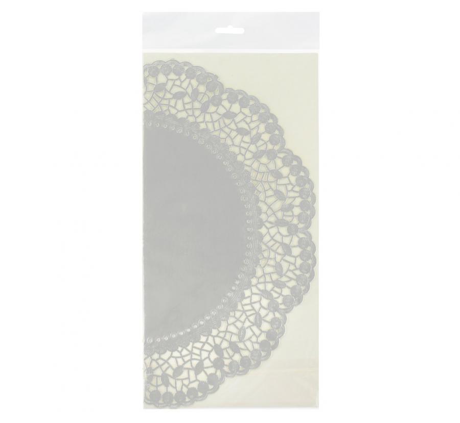 Kakkupaperi, hopea pyöreä 36 cm (4 kpl)