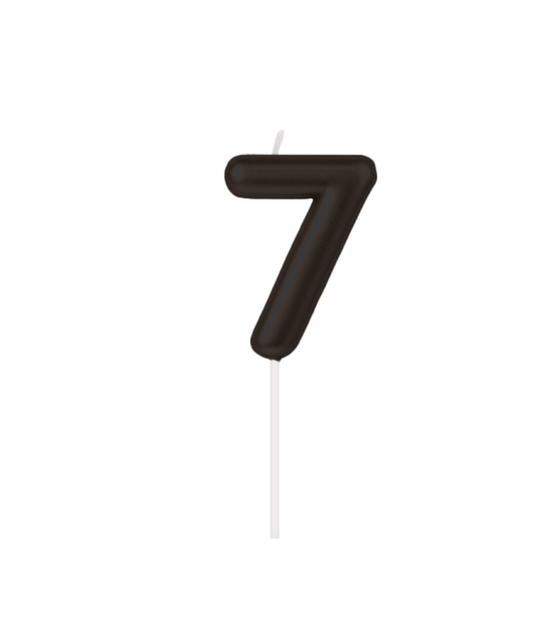 Numerokynttilä numero 7 – Musta