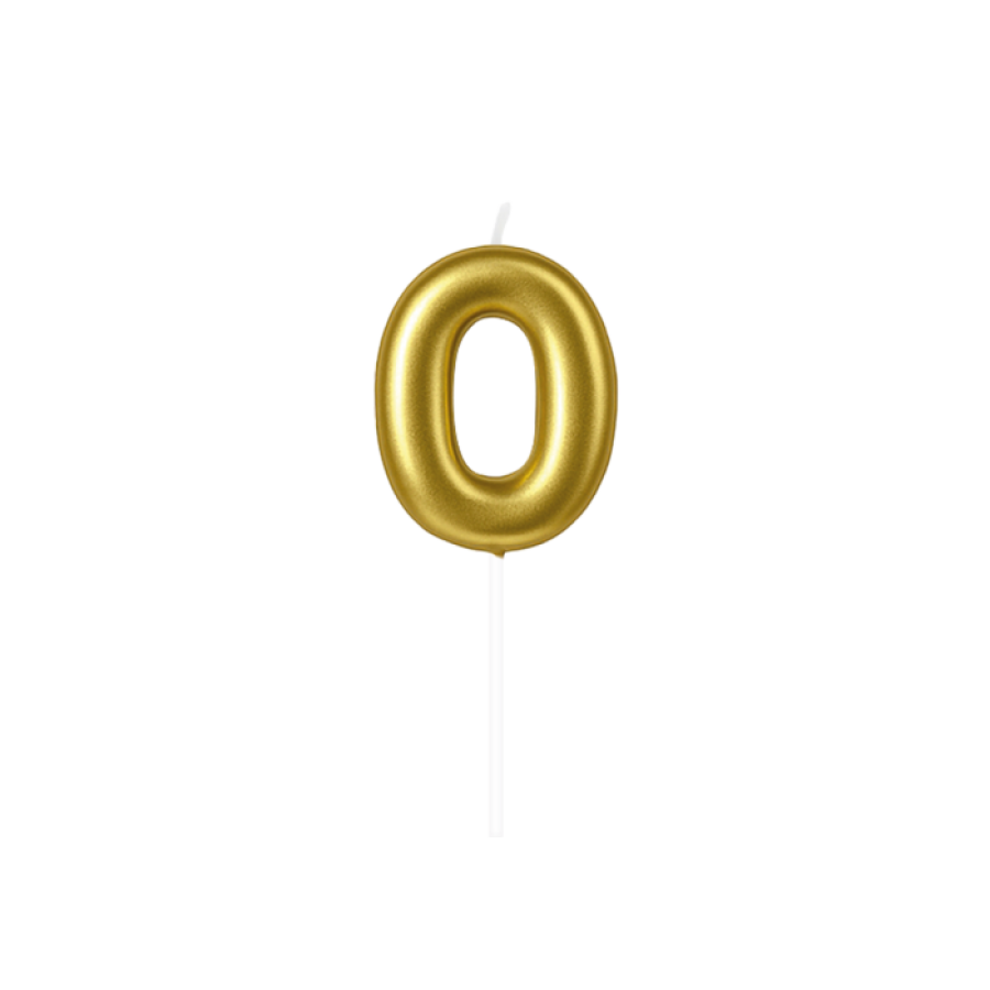 Numerokynttilä numero 0 – Kulta