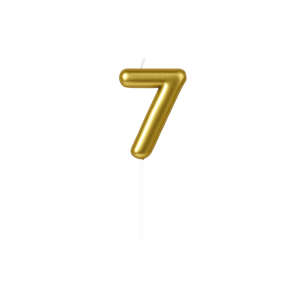 Numerokynttilä numero 7 – Kulta