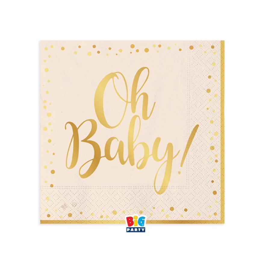 Lautasliina Oh baby 25 x 25 cm, 16 kpl