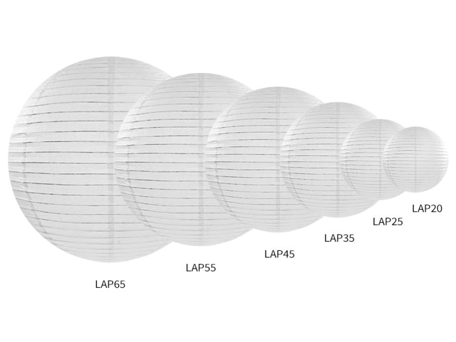 Paperilamppu, valkoinen 45 cm