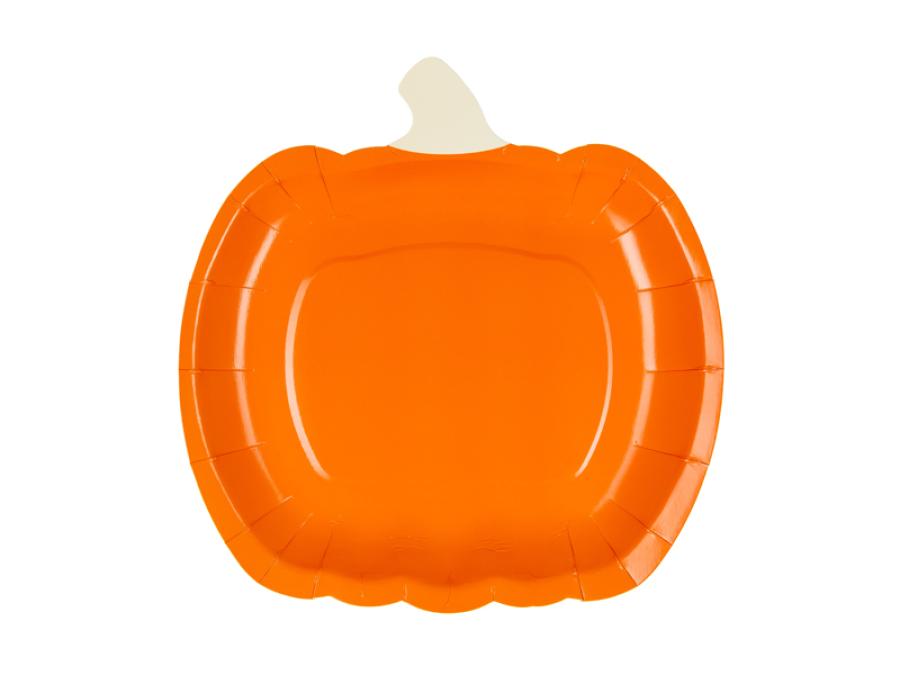 Pahvilautaset kurpitsa 23,5 x 24 cm, oranssi, 6 kpl