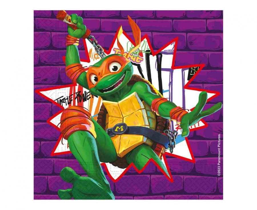 Ninja Turtles lautasliina 33 cm, 20 kpl