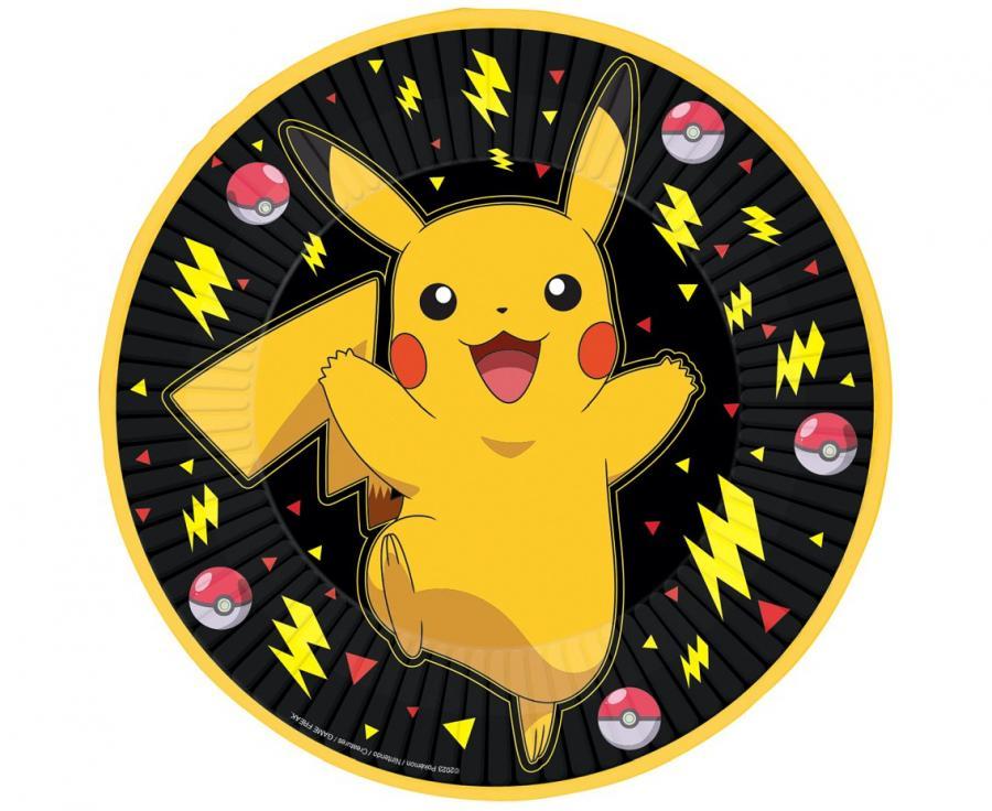 Pokemon Pikachu pahvilautaset 23 cm, 8 kpl