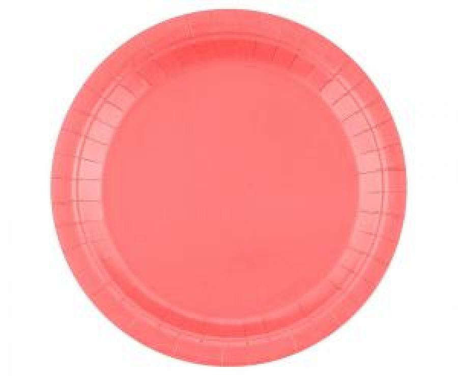 Iso pahvilautanen ruusunpunainen/pinkki 23 cm, 14 kpl