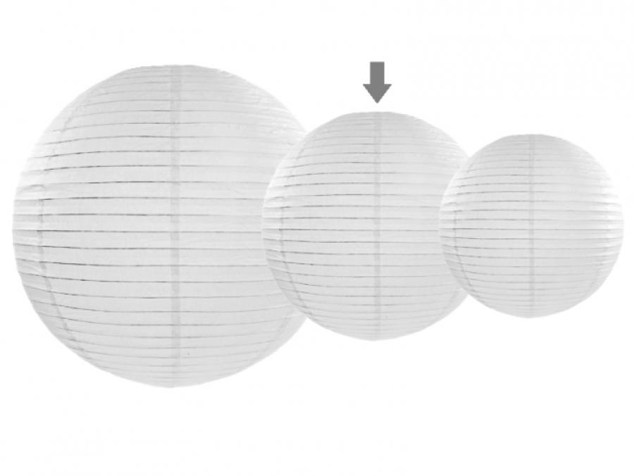 Paperilamppu, valkoinen 25 cm