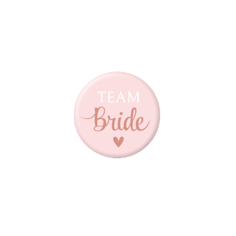Bride to be + Team bride -rintamerkit, 8 kpl