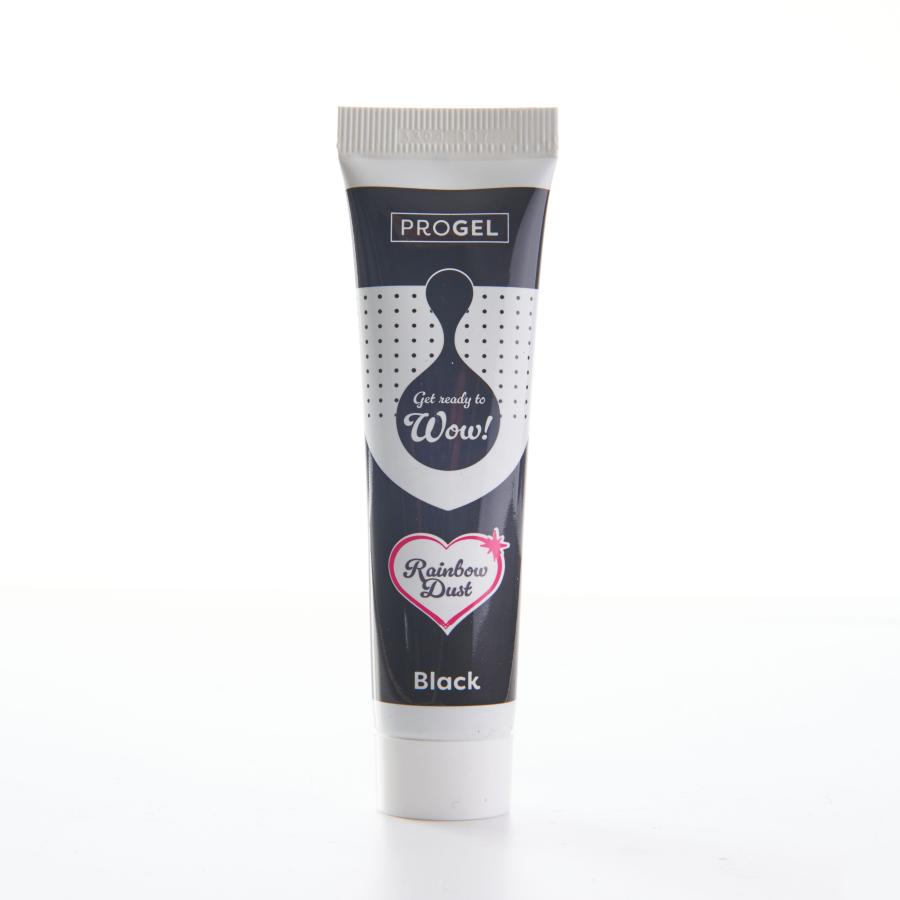 Pastaväri, Black (musta) - Rainbow Dust ProGel