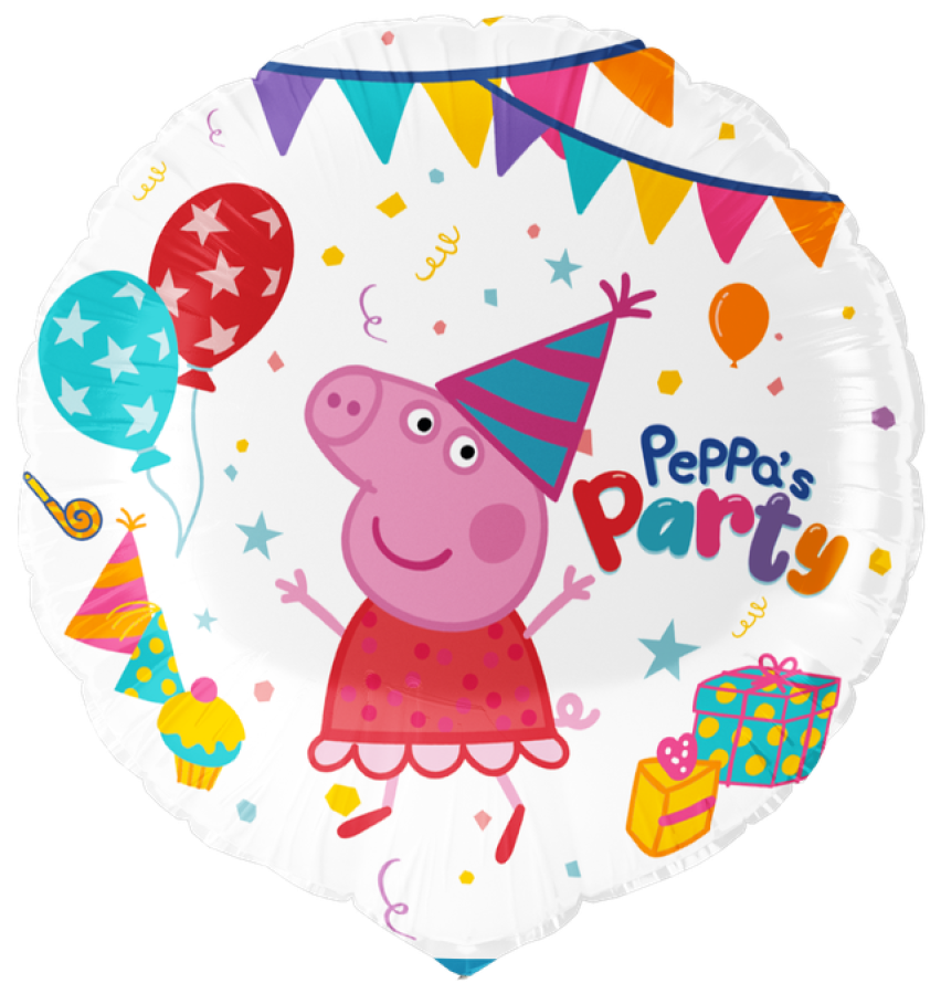 Foliopallo Pipsa Possu "Peppa's party" pyöreä 46 cm
