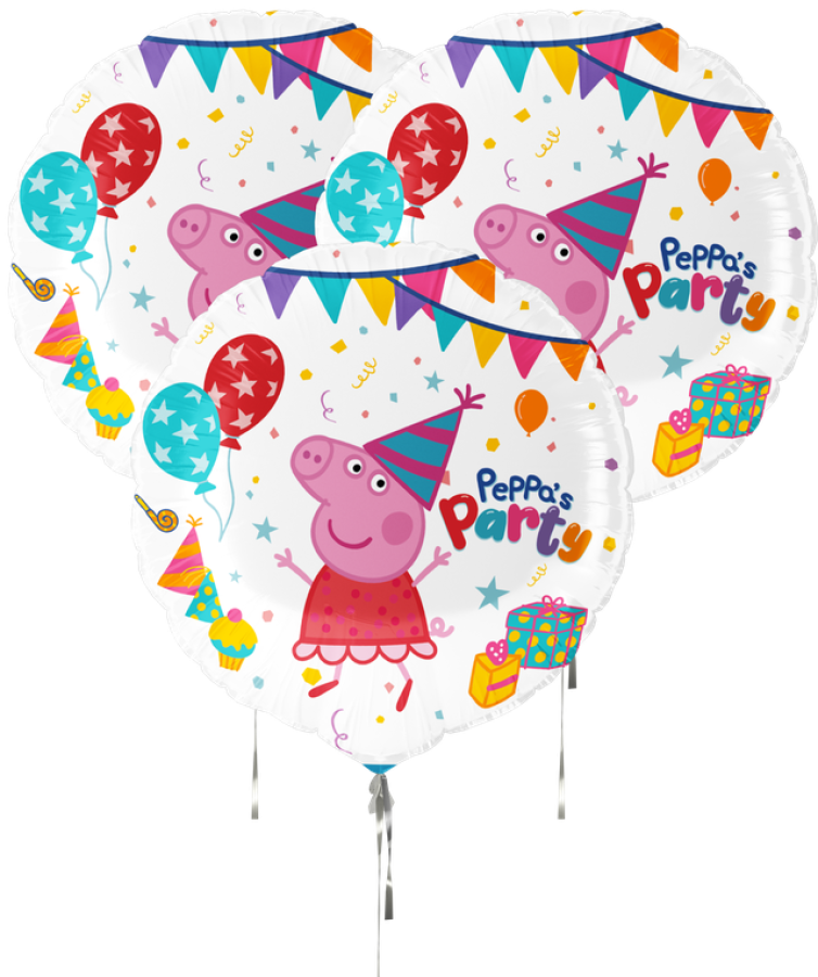 Foliopallo Pipsa Possu "Peppa's party" pyöreä 46 cm