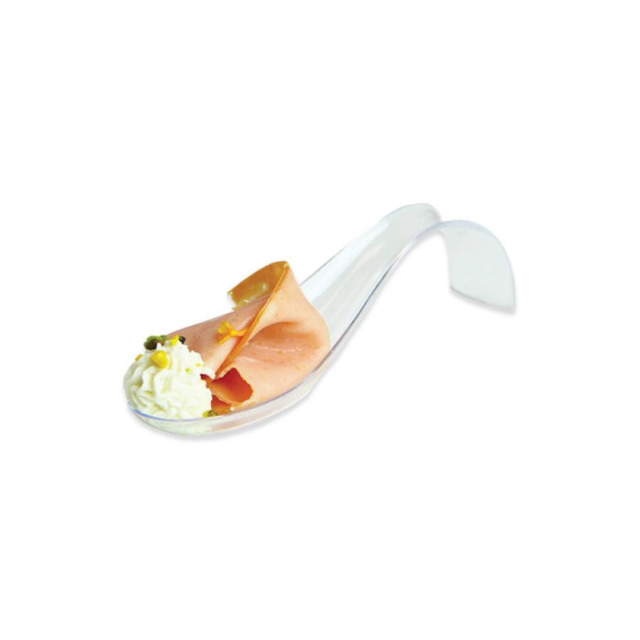 Muovilusikat finger food kirkkaat 12 x 3,5 cm, 12 kpl