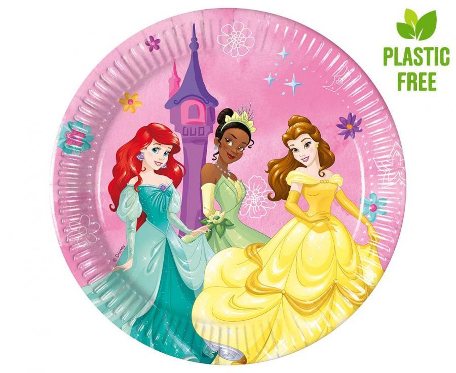 Prinsessat kertakäyttölautanen, 8 kpl