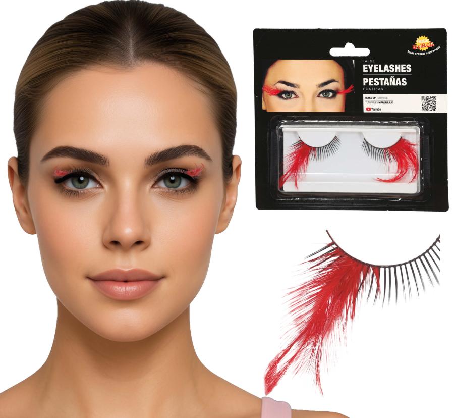 Punaiset höyhen tekoripset