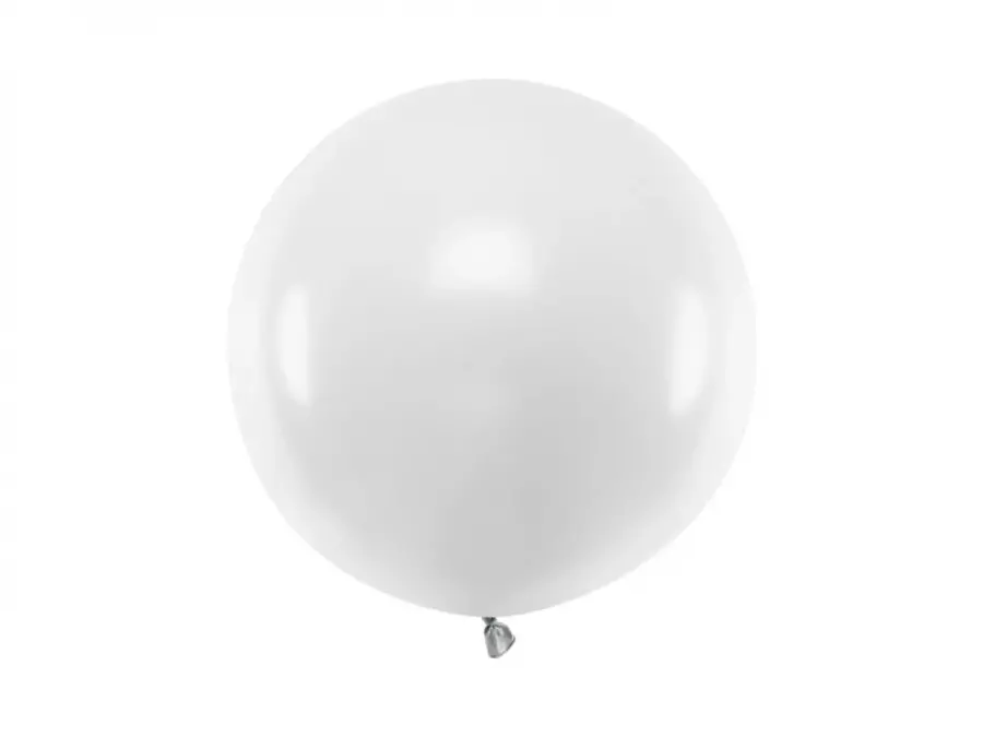 Suuri ilmapallo pastellivalkoinen 60 cm