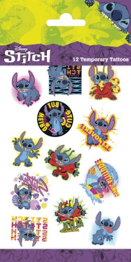 Stitch tatuoinnit 1 arkki, 12 tatuointia