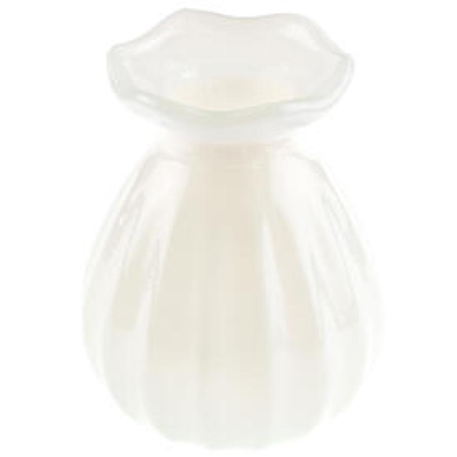 Lasimaljakko kukka ivory 6 x 8 cm