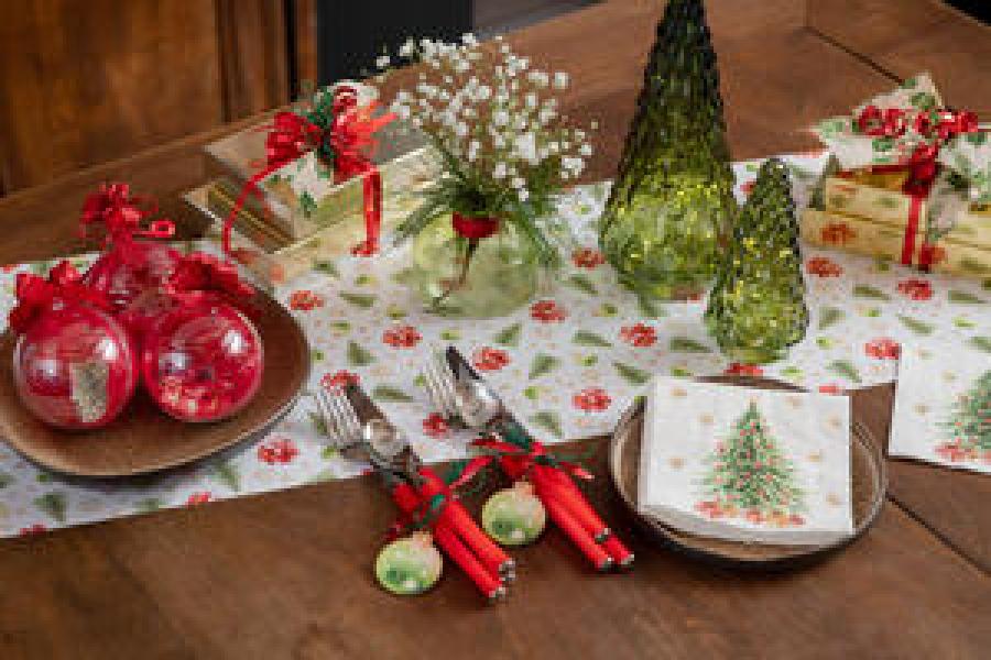 Pieni lautasliina Joulukuusi ja paketit, 20 kpl