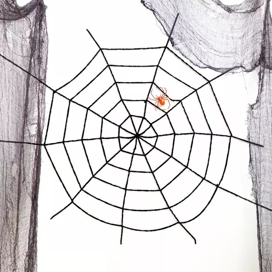 Pehmeä hämähäkinverkko musta 150 cm