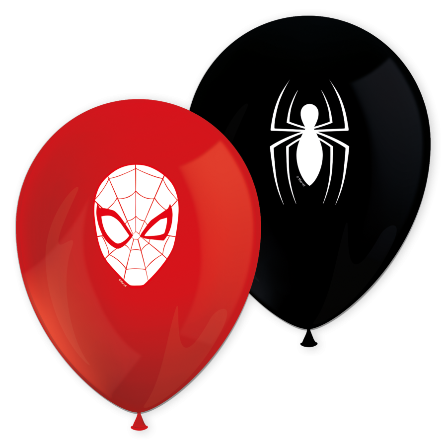 Spiderman Web Warriors ilmapallot, 8 kpl