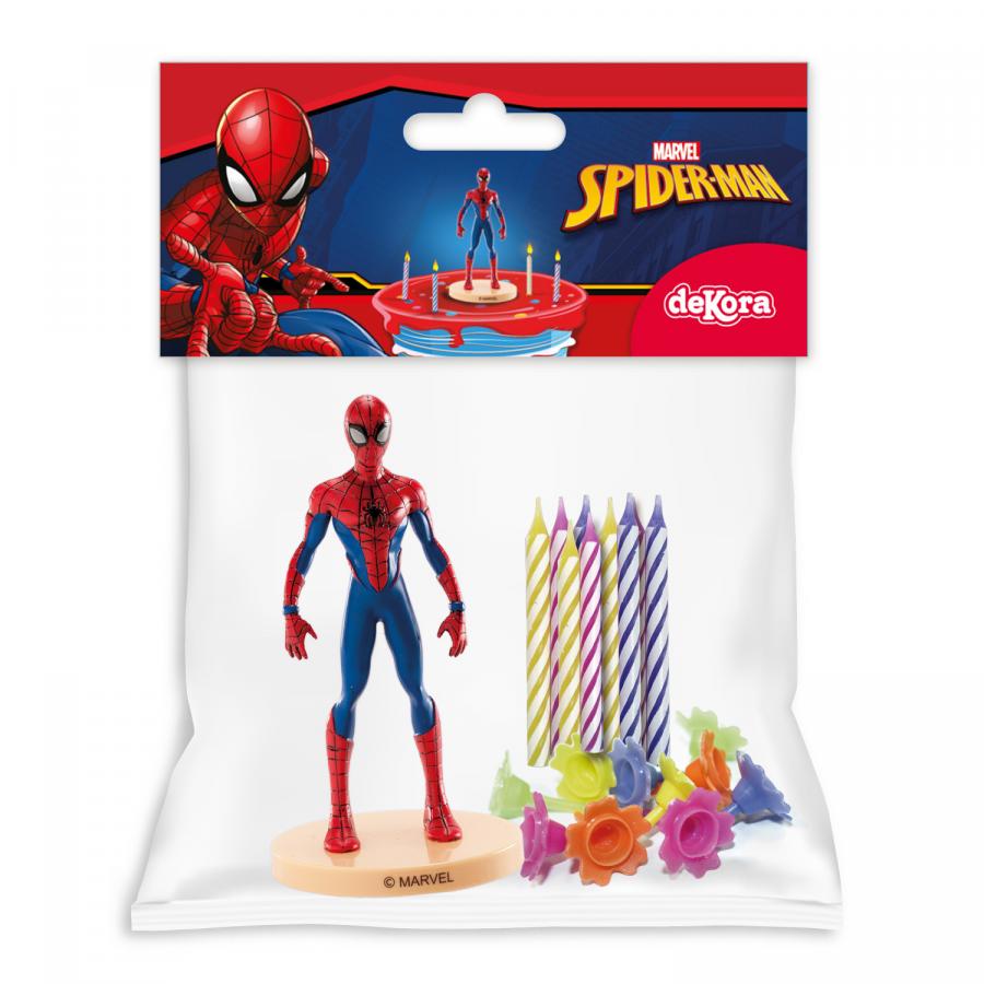 Spiderman kakunkoriste + 10 kpl kakkukynttilöitä