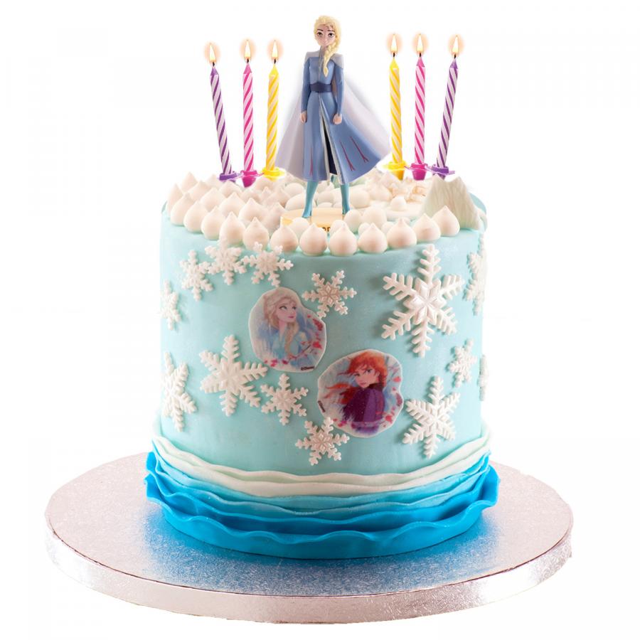 Frozen Elsa kakunkoriste + 10 kpl kakkukynttilöitä
