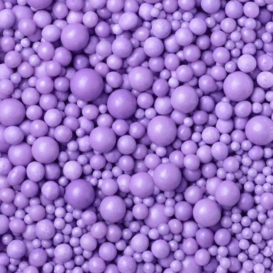 Syötävät sokerihelmet violetti 3-10 mm, 70 g - gluteeniton