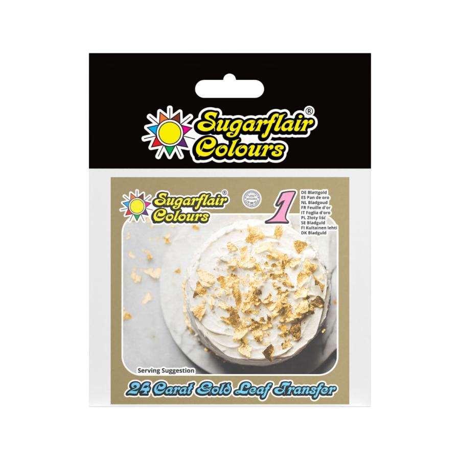 Syötävä kultalevy 24carat - Lehtikulta
