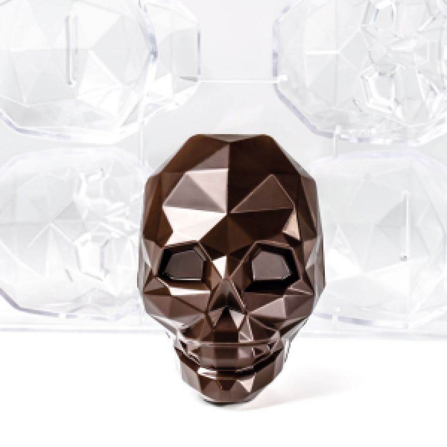 Suklaamuotti pääkallo 3D