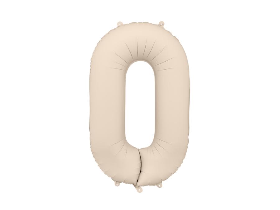 Suuri vaalea beige foliopallo numero 86cm, 0