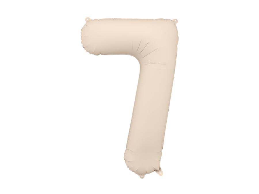 Suuri vaalea beige foliopallo numero 86cm, 7
