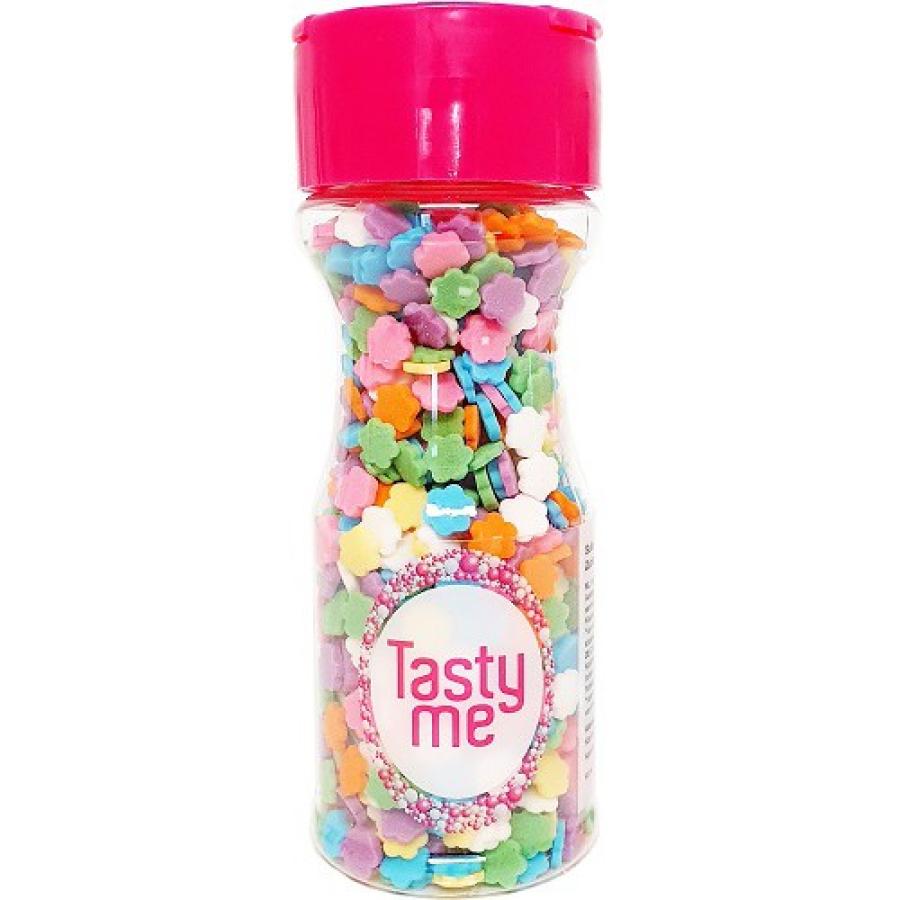 Syötävät koristeet värikkäät kukat 8mm 55g - gluteeniton
