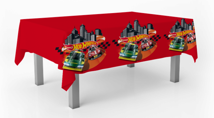 Hot Wheels muovinen pöytäliina 120 x 180 cm