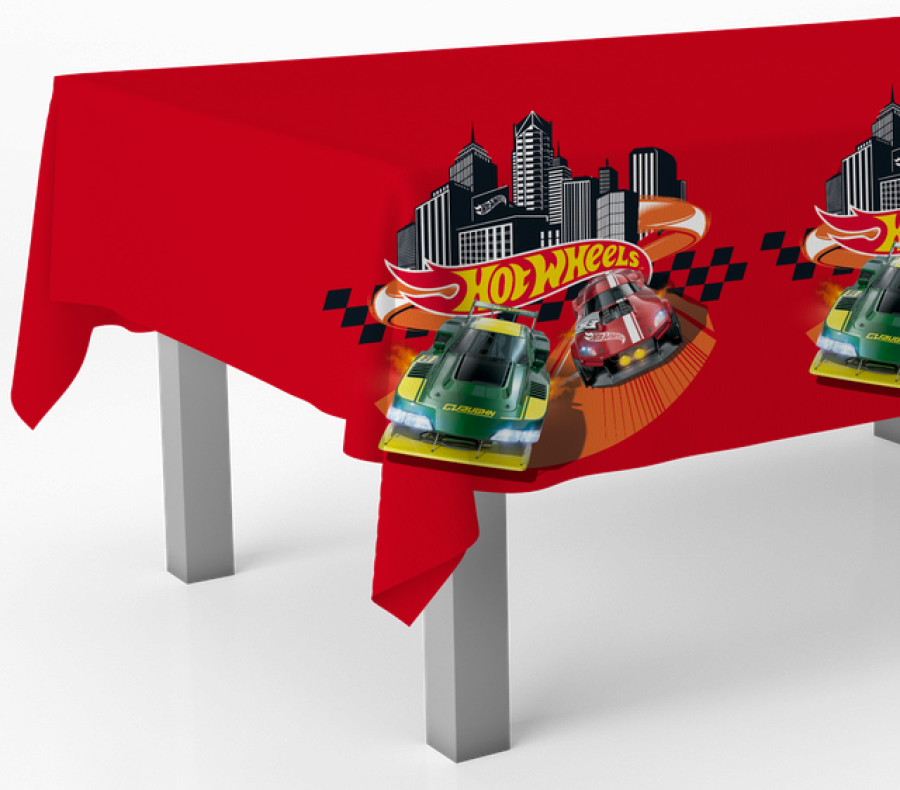 Hot Wheels muovinen pöytäliina 120 x 180 cm