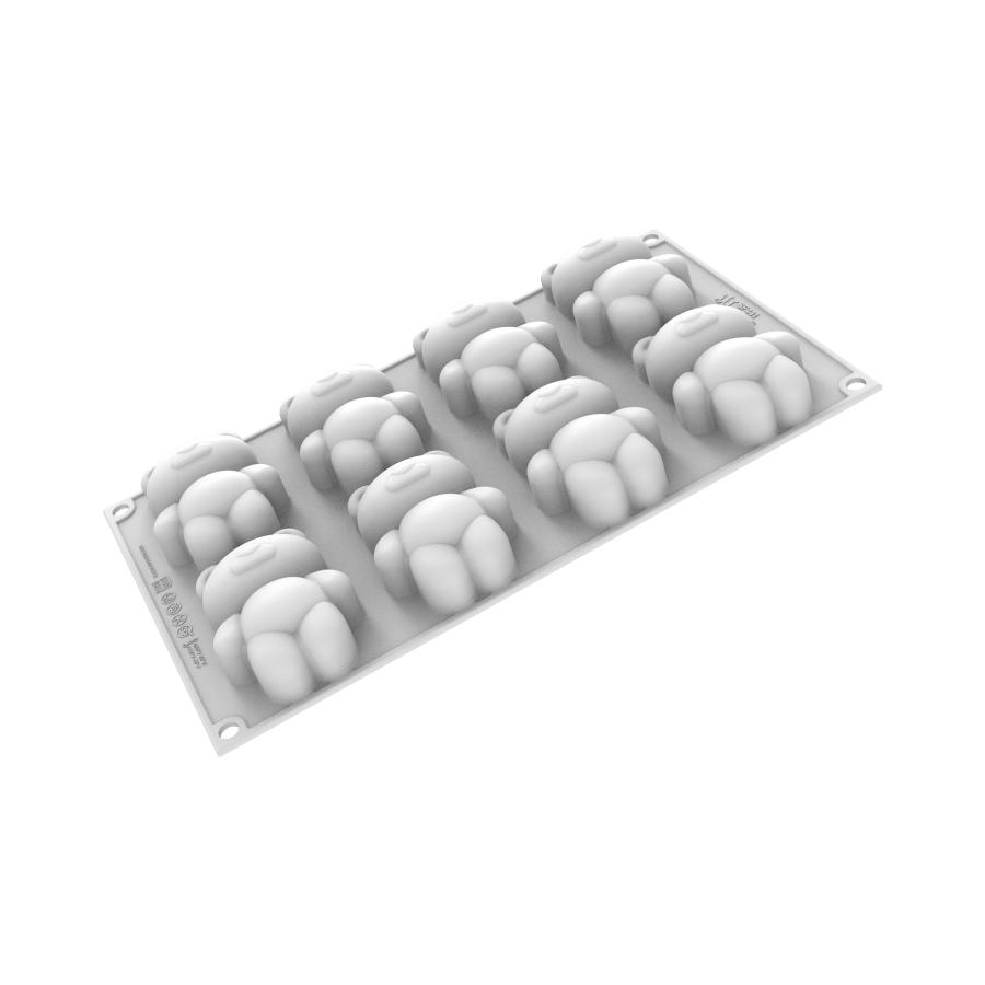 Nalle 3D silikonimuotti (Teddy Bear 68), 8 kpl - Silikomart Professional