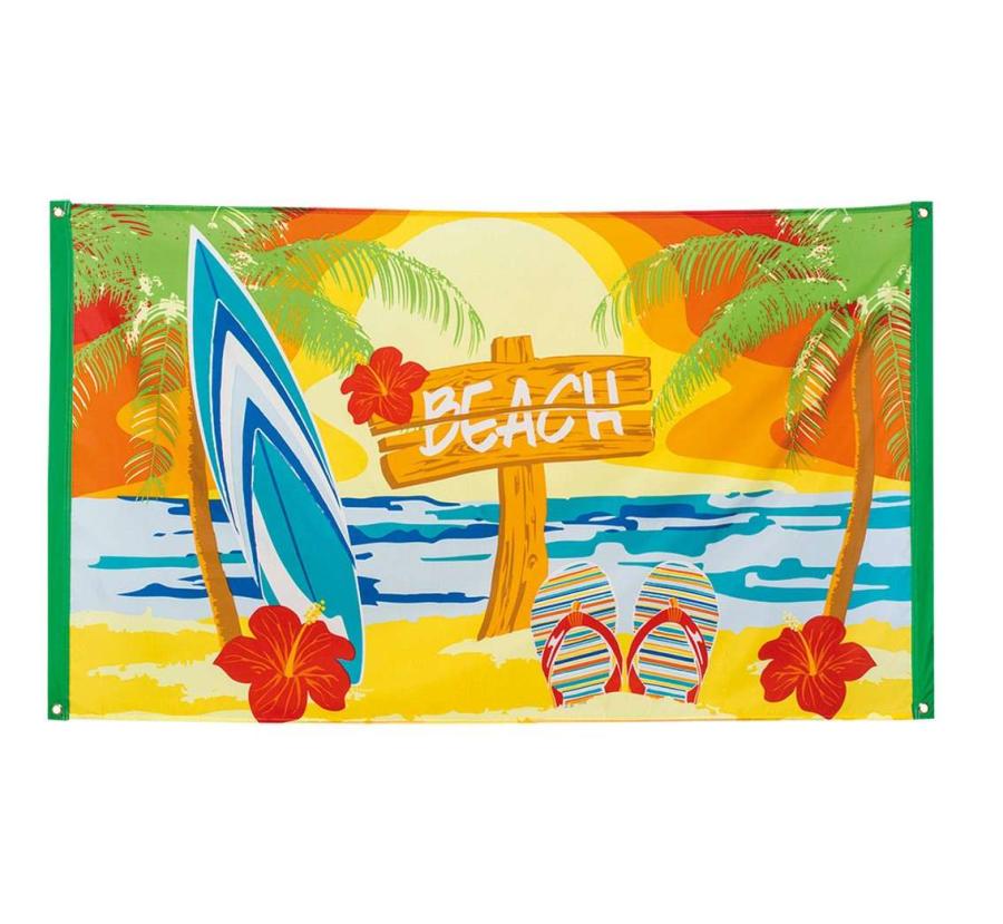 Trooppinen Beach Party Koristelippu 150 x 90 cm