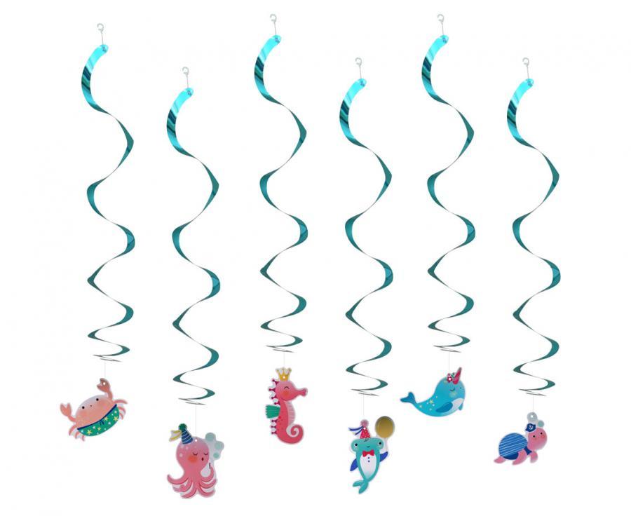 Meriaiheiset roikkuvat koristeet, 6 merieläintä