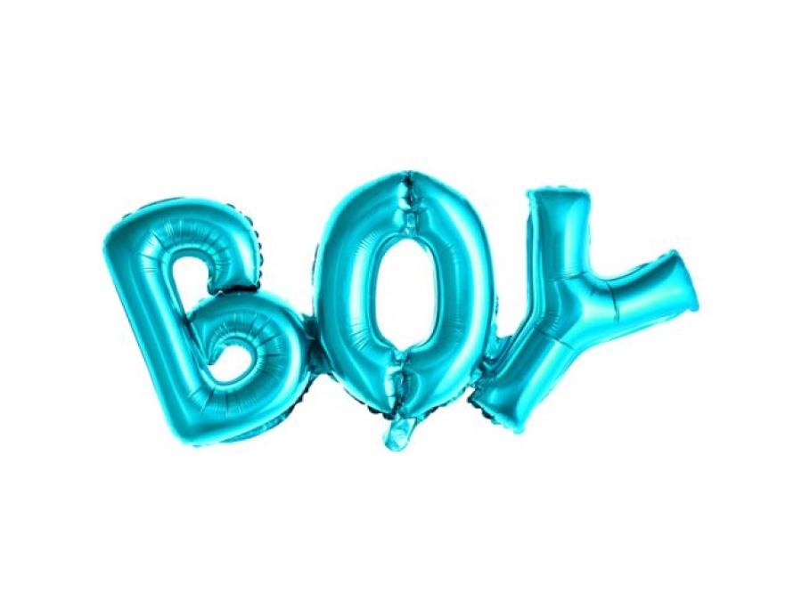 Vaaleansininen "Boy" ilmapallobanneri