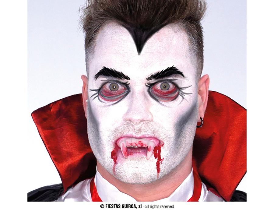 Vampyyri kasvovärisetti vampyyrin hampailla ja kaulakorulla